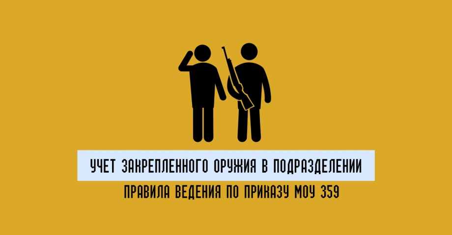 Порядок ведения учета оружия и боеприпасов в военных подразделениях