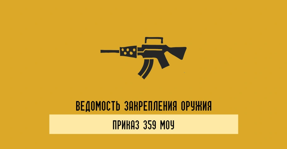 Учет и закрепление оружия в воинских подразделениях: правила ведения документации