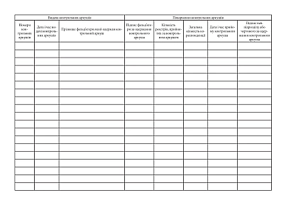 Журнал учета, выдачи и приема контрольных листов Журналы ВСУ