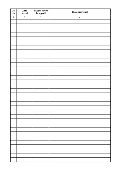 Журнал учета выдачи инструкций по охране труда на предприятии