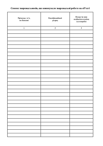 Заказать Журнал выполнения сварочных работ