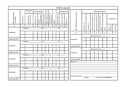 Журнал оперативного контроля показателей качества зерна и продукции на мукомольных заводах на Ukroblik