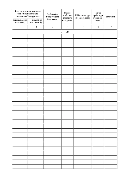 Журнал обліку інструктажів водіїв купити на Ukroblik