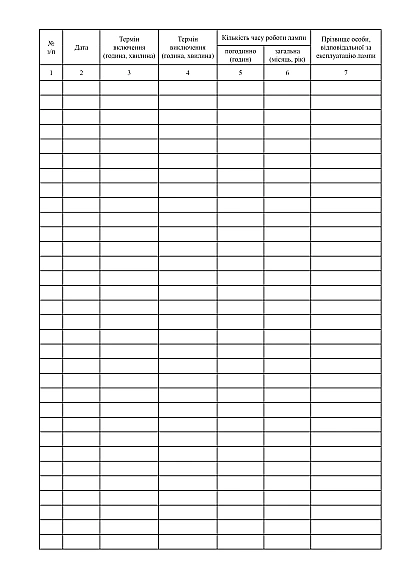 Журнал обліку годин роботи бактерицидної лампи купити на Ukroblik