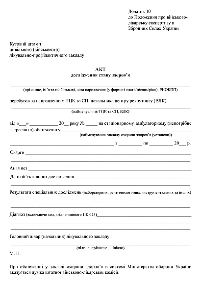 Акт обследовании состояния здоровья купить с доставкой на Ukroblik