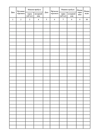 Журнал учета выезда-заезда автотранспорта купить на Ukroblik