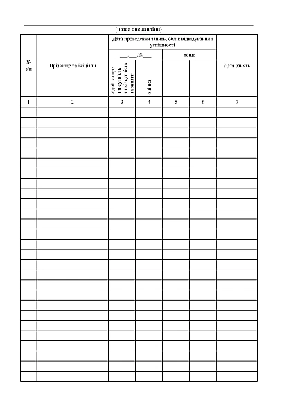 Журнал обліку занять зі службової підготовки купити на Ukroblik