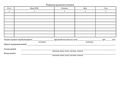 Акт списання акумуляторних батарей купити на Ukroblik