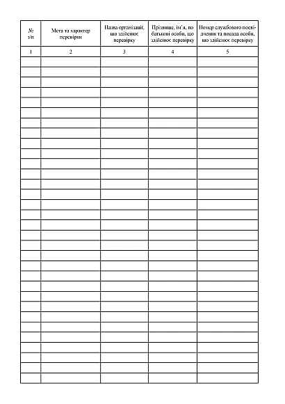 Журналу реєстрації перевірок купити на Ukroblik