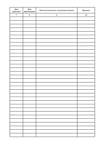 Журнал учета гистологических исследований купить на Ukroblik