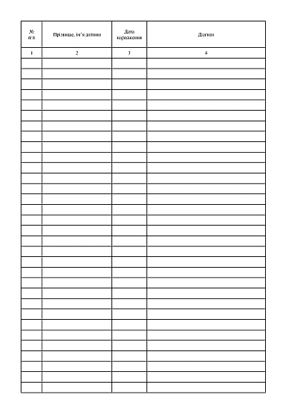 Диспансерный журнал купить на Ukroblik