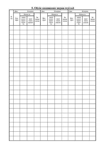 Журнал учета боевой подготовки взвода Журналы ВСУ