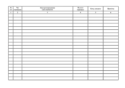 Журнал отриманих та відданих розпоряджень Журнали ЗСУ