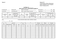 Журнали - Картка обліку військового майна (некатегорійного)