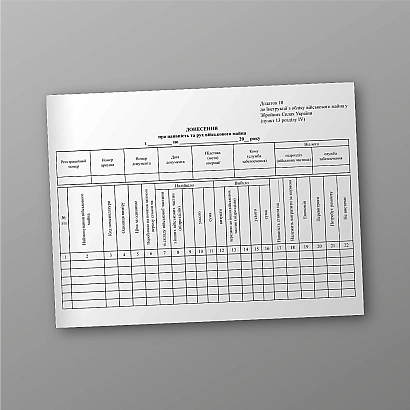 Донесення про наявність та рух військового майна Наказ 440