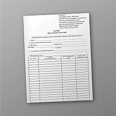 Журналы - Карточка учета качественного состояния оружия