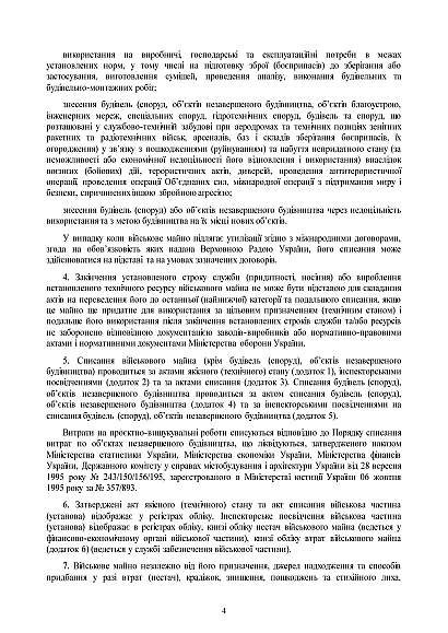 Приказ №81. Об утверждении Порядка списания военного имущества в ВСУ