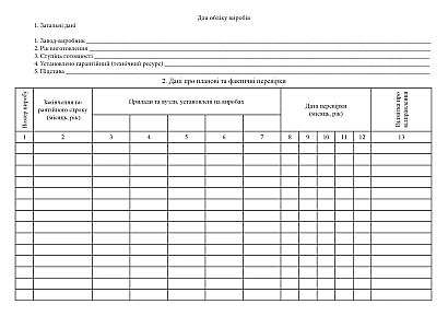 Картка обліку військового майна (категорійного) Наказ 440