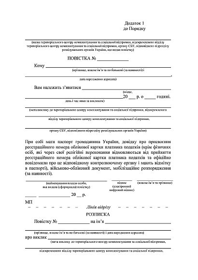 Журнал направлень на військово-лікарську комісію військовозобов’язаним для проходження медичного огляду Наказ 560