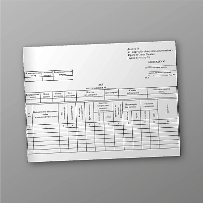Акт снятия остатков, 50 листов Приказ 440