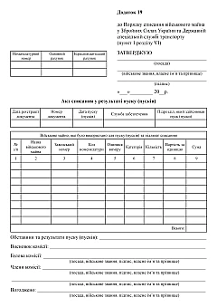 Журнали - Акт списання у результаті пуску (пусків)